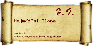 Hajmási Ilona névjegykártya