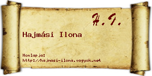 Hajmási Ilona névjegykártya